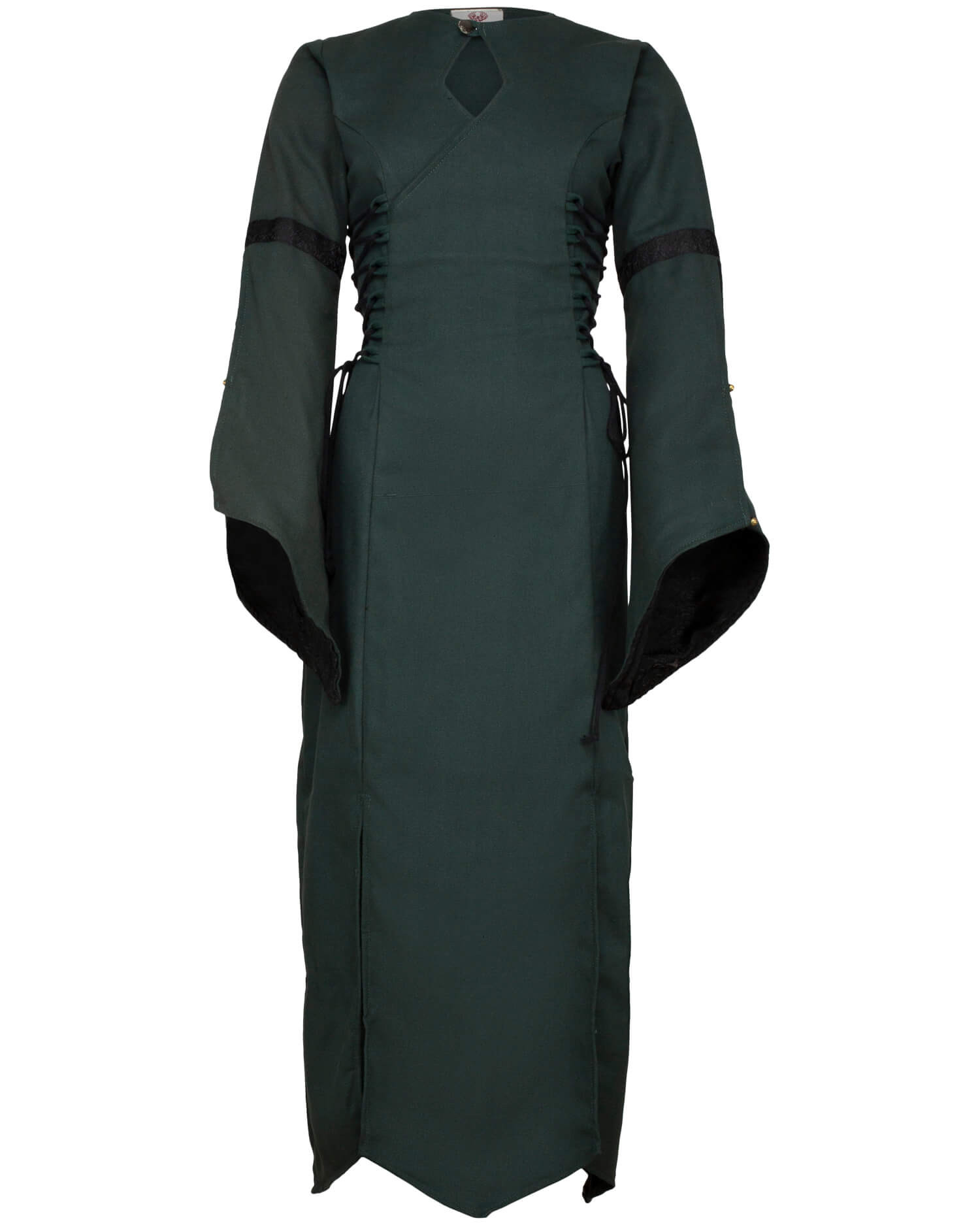 Vestito medievale in cotone modello Antaris, colore verde