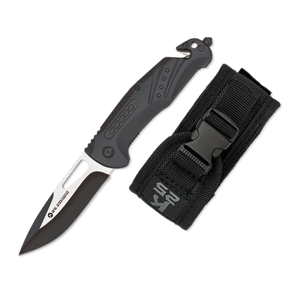 Coltello tattico K25, alluminio nero