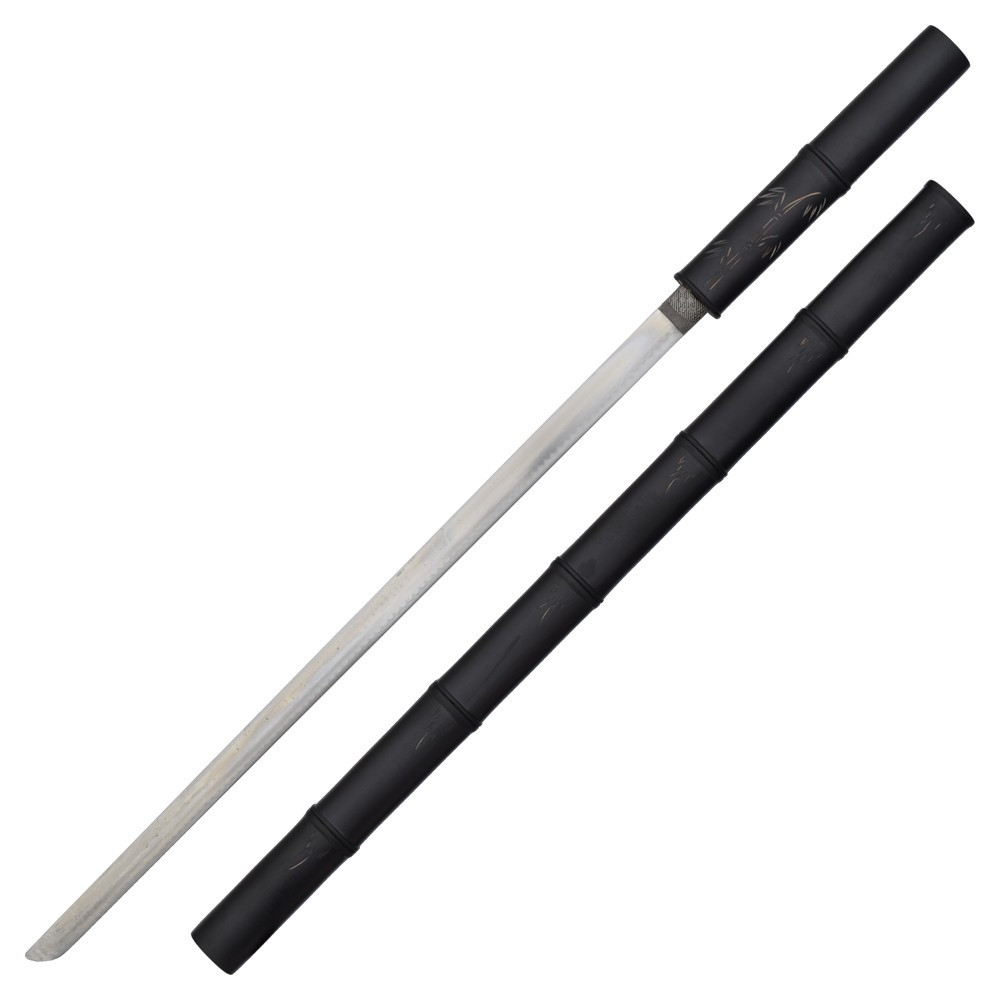 Katana decorativa modello fodero design bambù nero