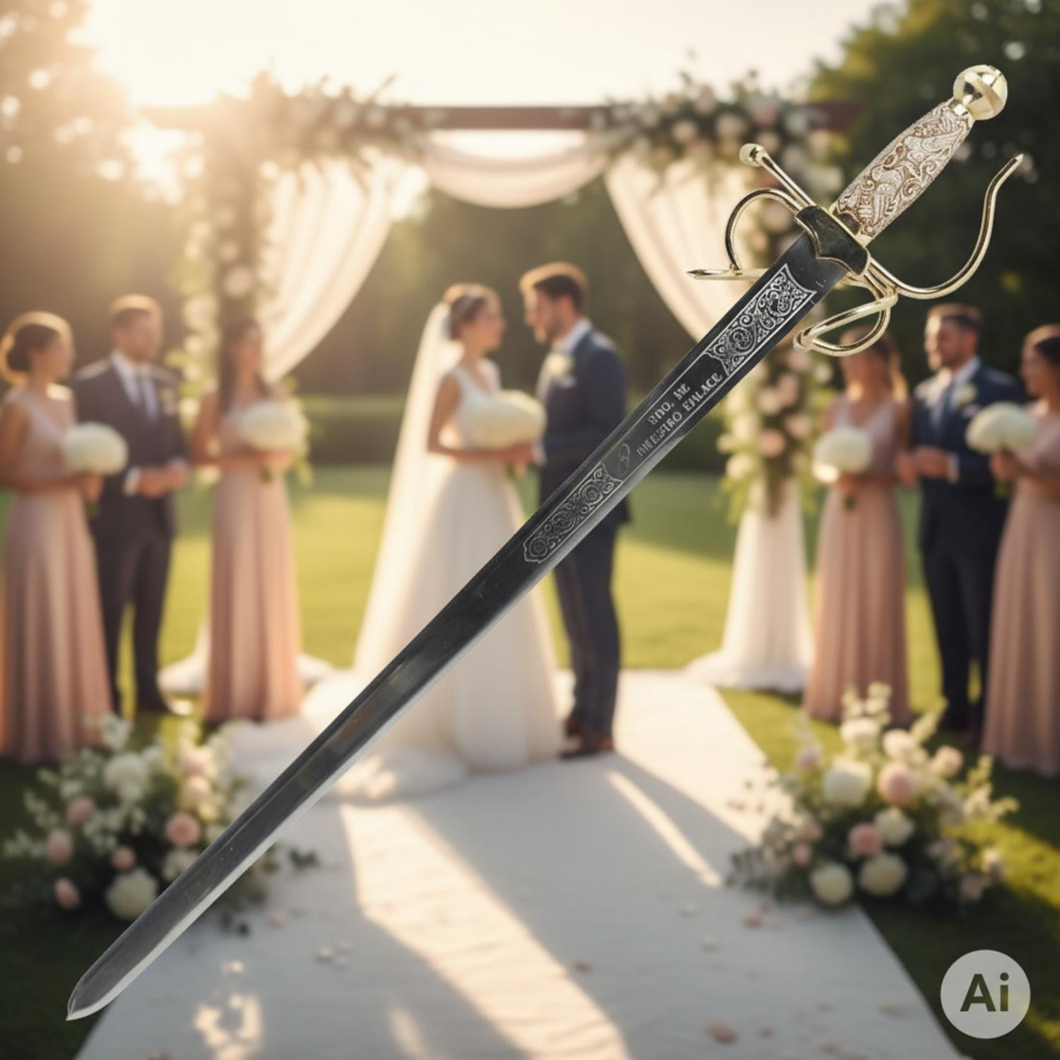 Espada Colada per matrimoni (senza testo personalizzato inciso)