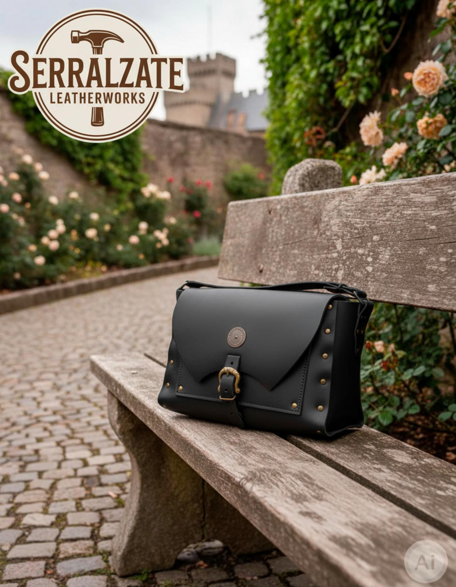 Borsa Esploratore, a tracolla, in nero