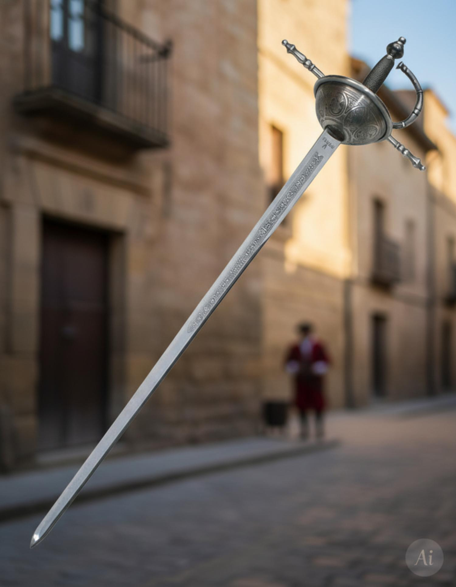 Spada Tizona spagnola, finitura rustica, s. diciassettesimo