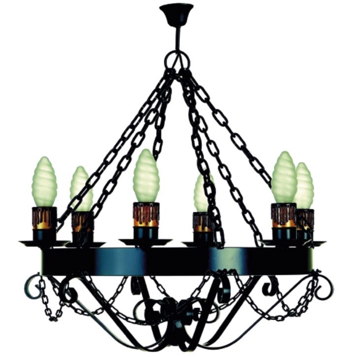 Lampada medievale forgia catene