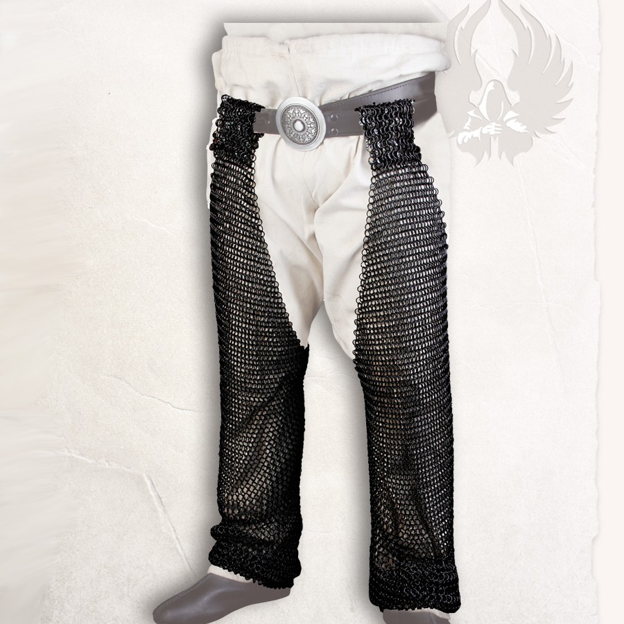Gambe di cotta di maglia medievale (coppia)