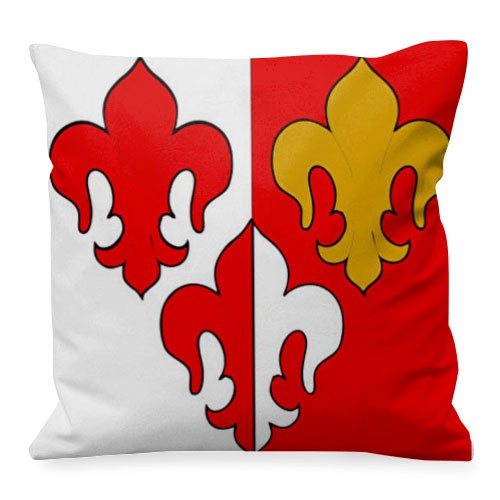 Cuscino fleur-de-lis medievale bicolore
