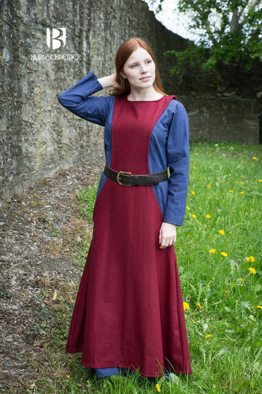 Pellote Medieval Donna Albrun in Lana Rossa