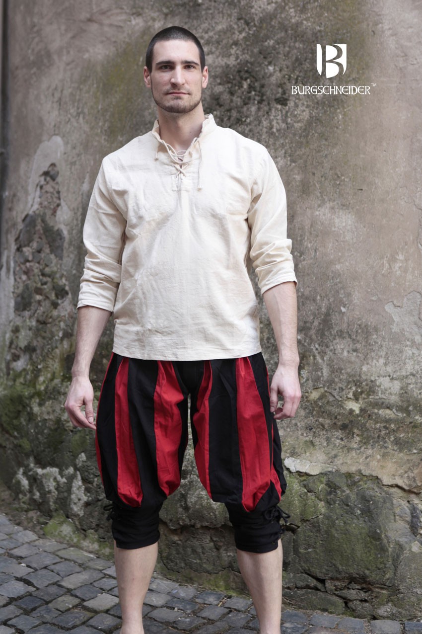Pantalone capri Maximilian, rosso-nero