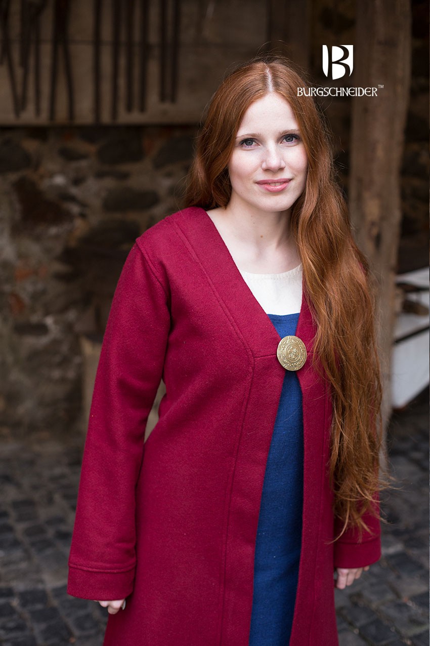 Brial Aslaug Medievale Rosso in Lana