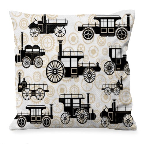 Cuscino da lancio dal design Steam Punk