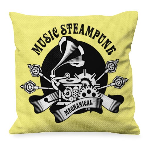 Cuscino di design musicale SteamPunk