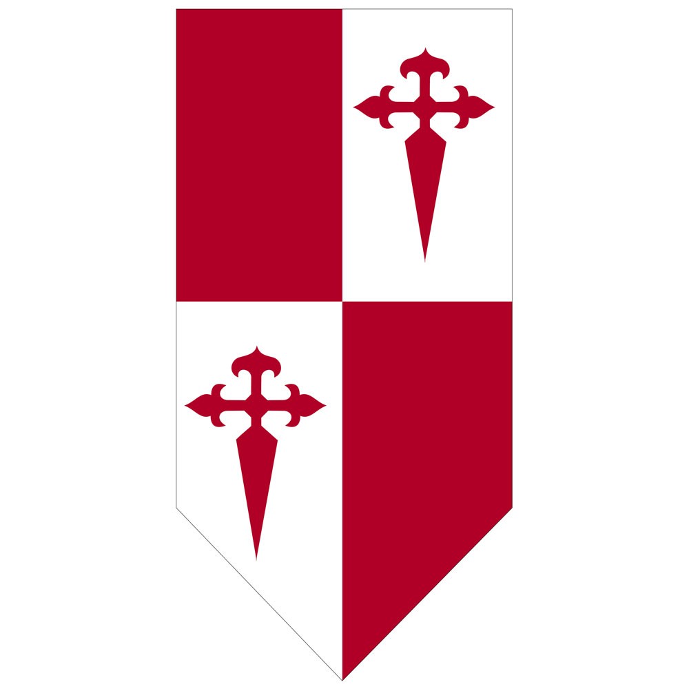 Stendardo medievale Cuartelado Cruz de Santiago