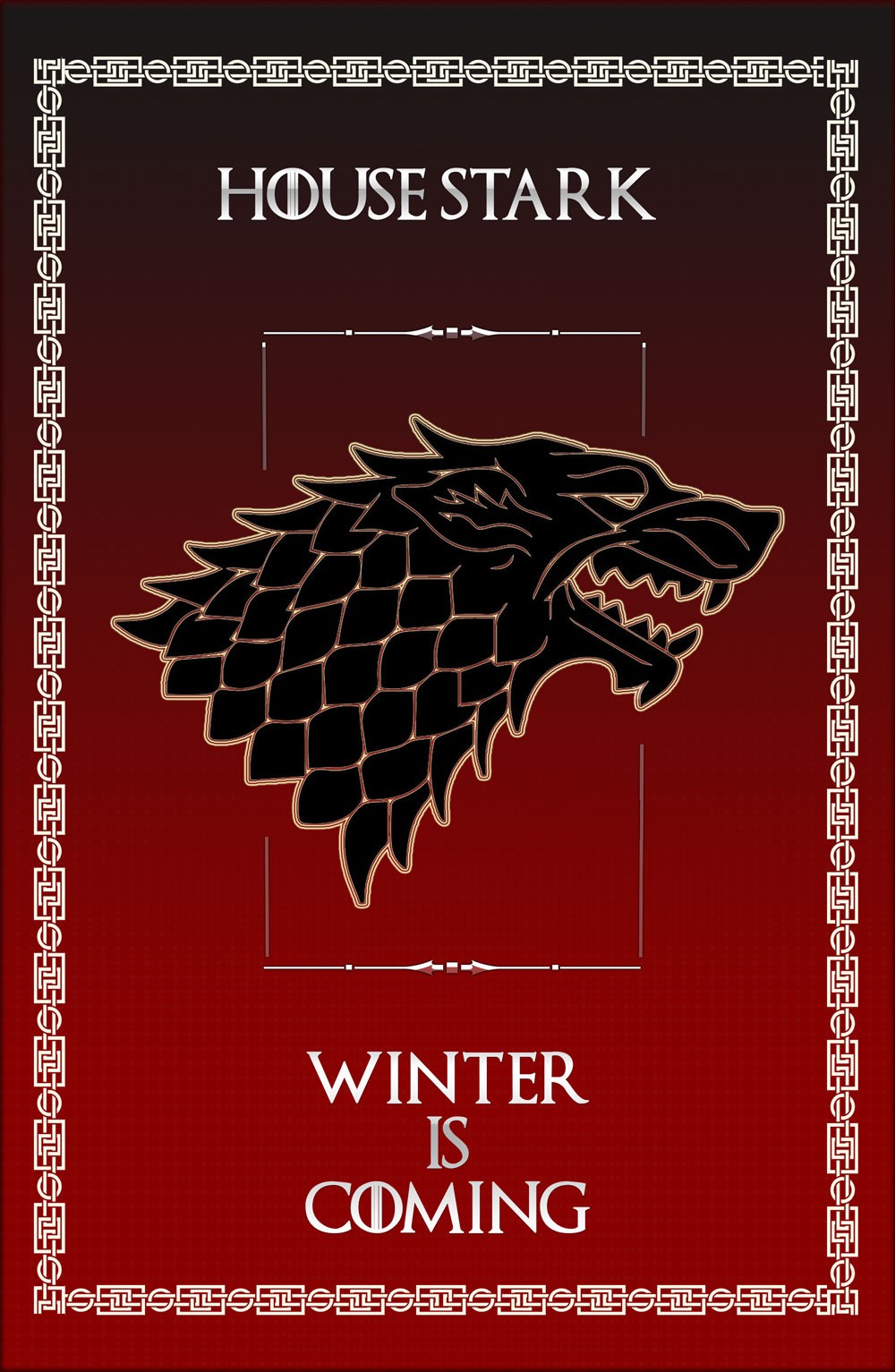Banner Il Trono di Spade Casa Stark (70x100 cm.)