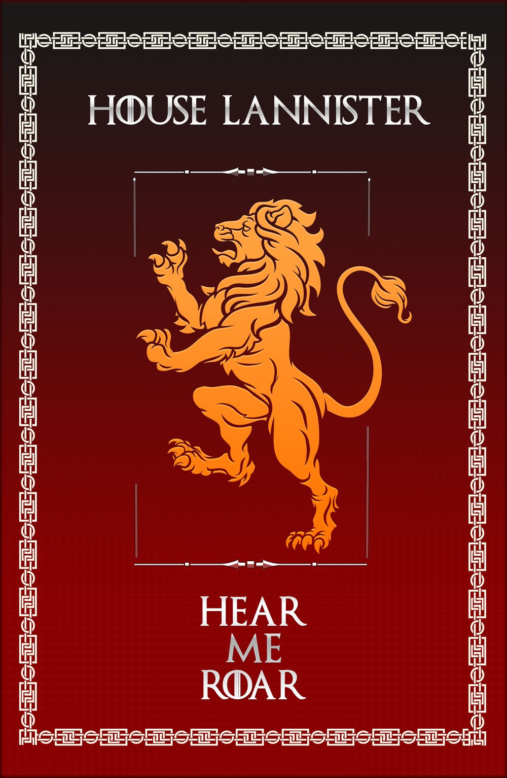 Banner Il Trono di Spade Casa Lannister (70x100 cm.)