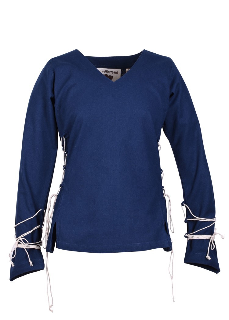 Blusa medievale Aila, blu