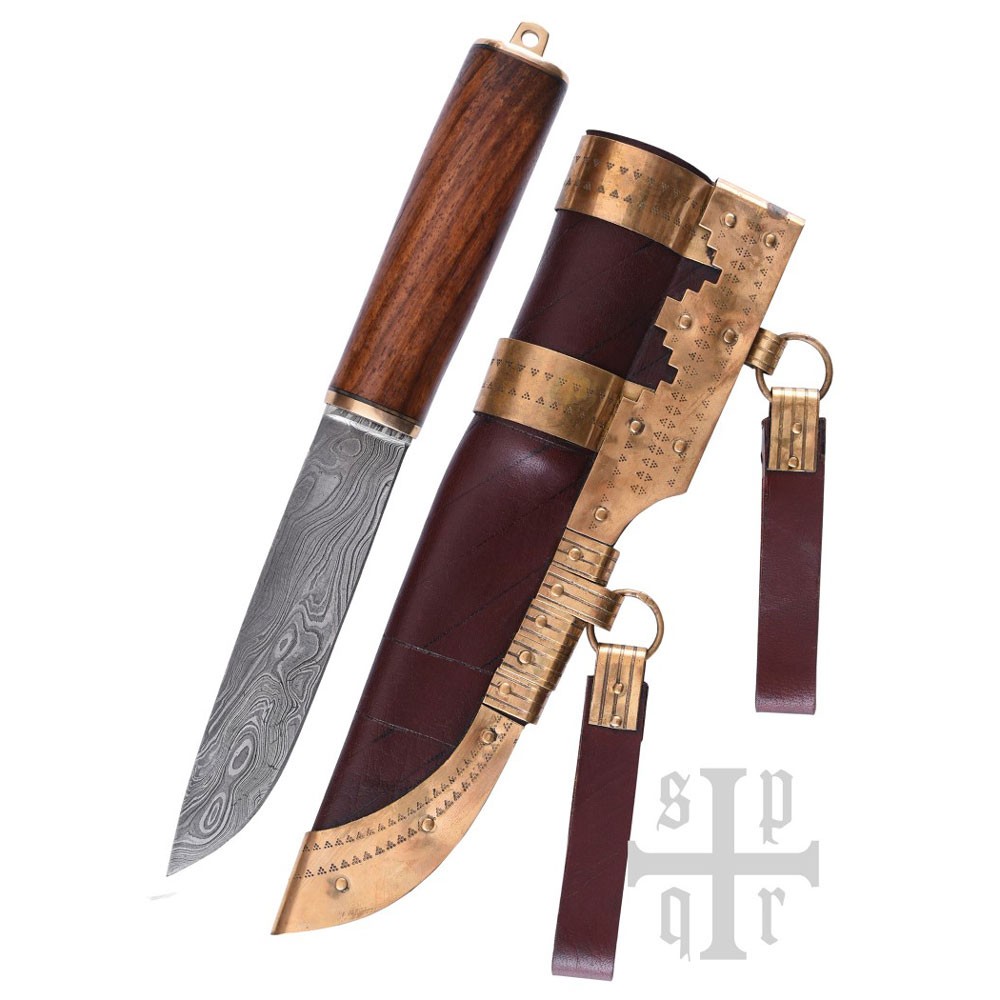 Coltello vichingo Seax Damascene