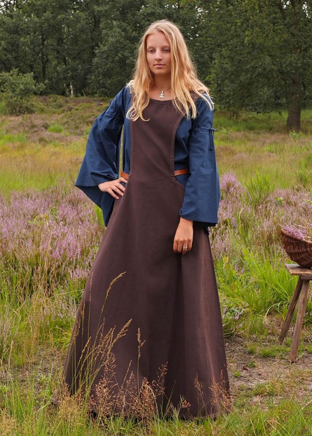 Abito medievale Andra, marrone scuro