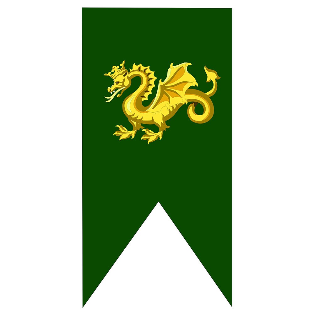 Banner Medievale Drago D'Oro