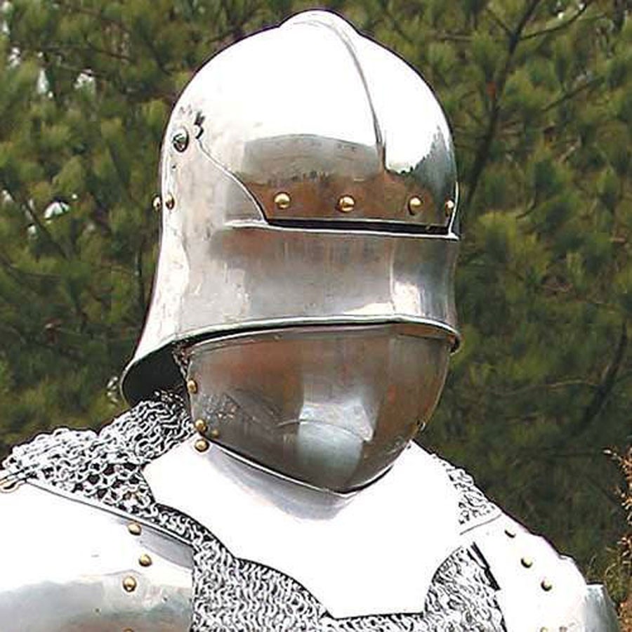 Elmo gotico tedesco con Barbote