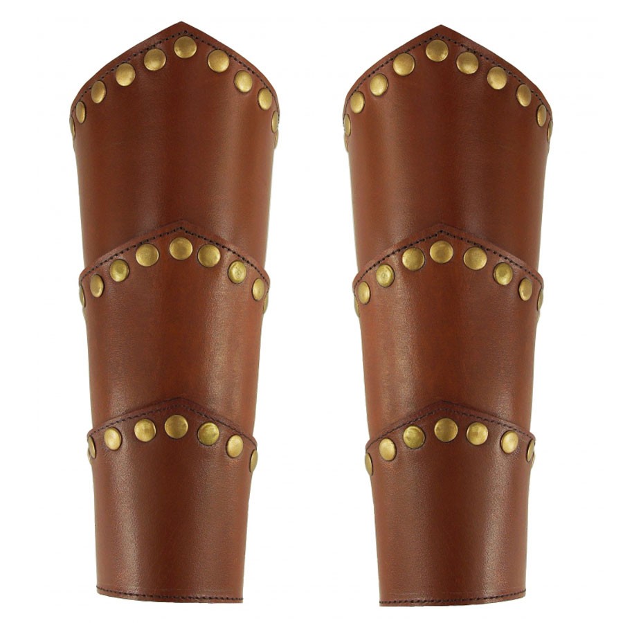 Bracciali medievali Arnold in pelle marrone