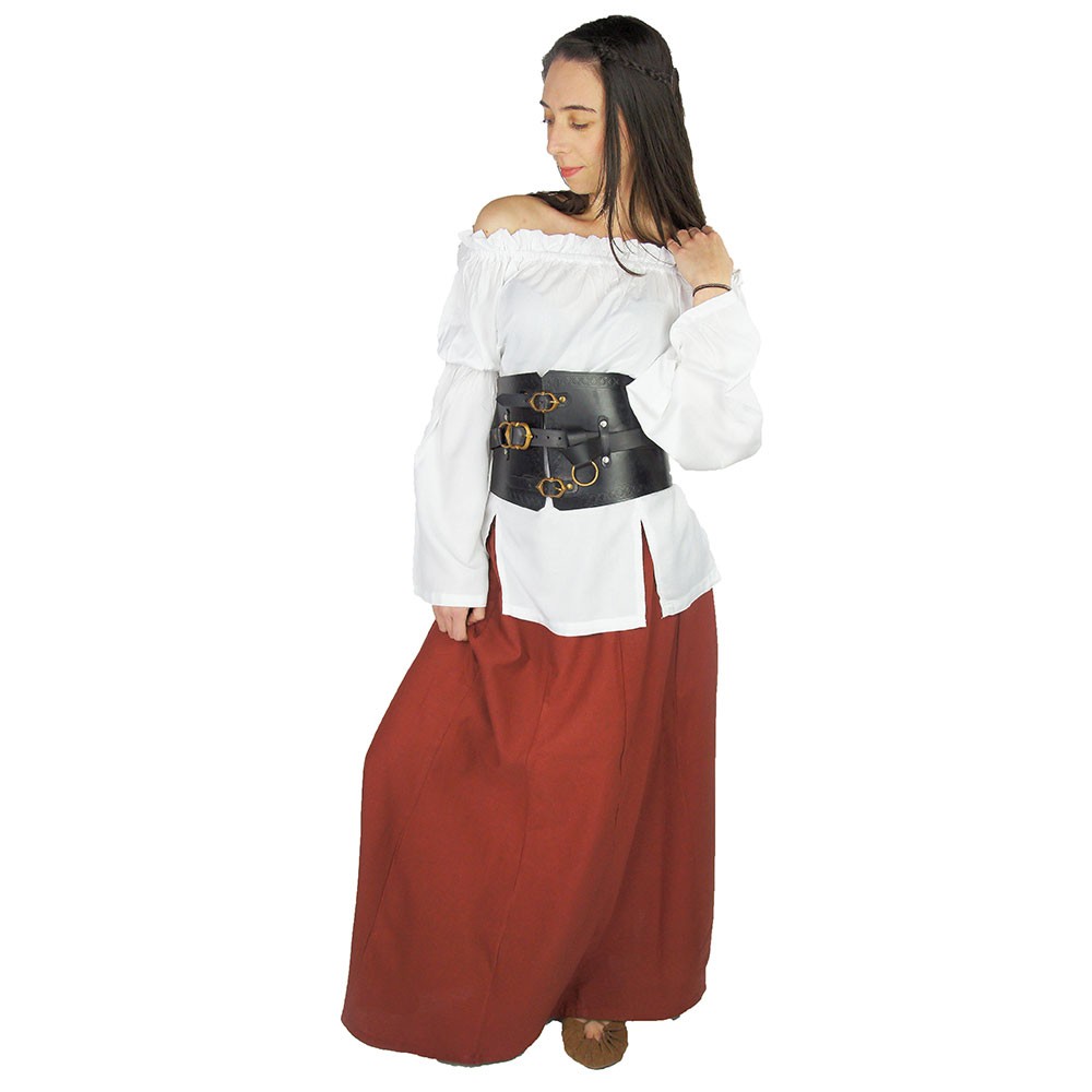 Gonna medievale donna Smilla, rossa