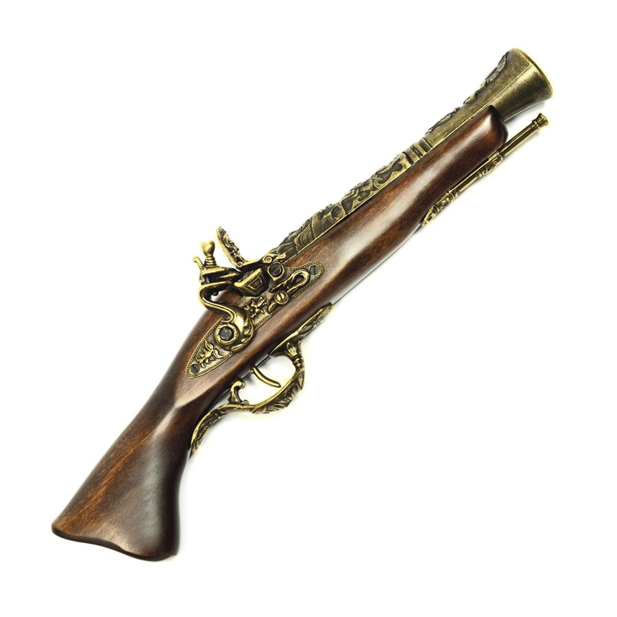 Pistola Blunderbuss a pietra focaia lunga