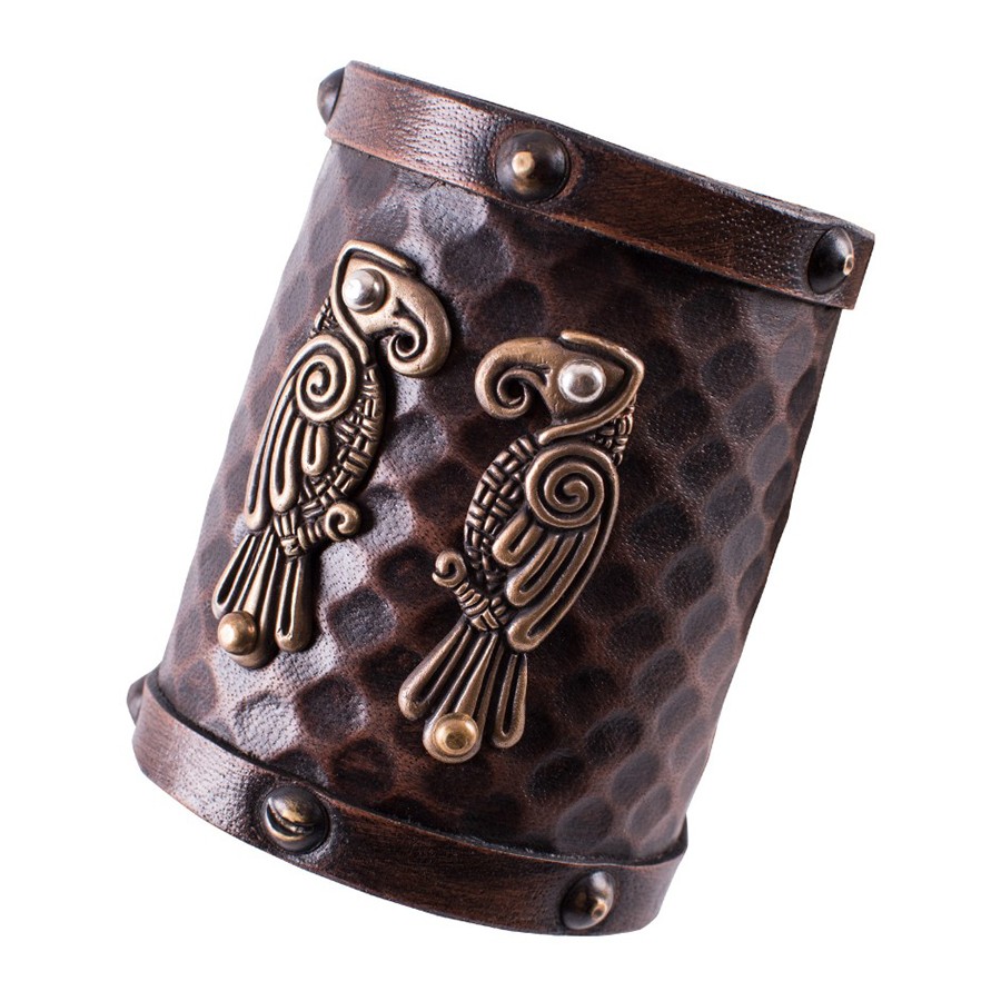 Bracciale nordico Hugin e Munin Ravens