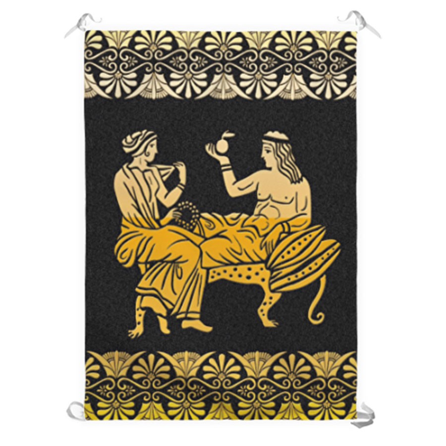 Banner di riposo e tempo libero nella Grecia classica (70x100 cm.)