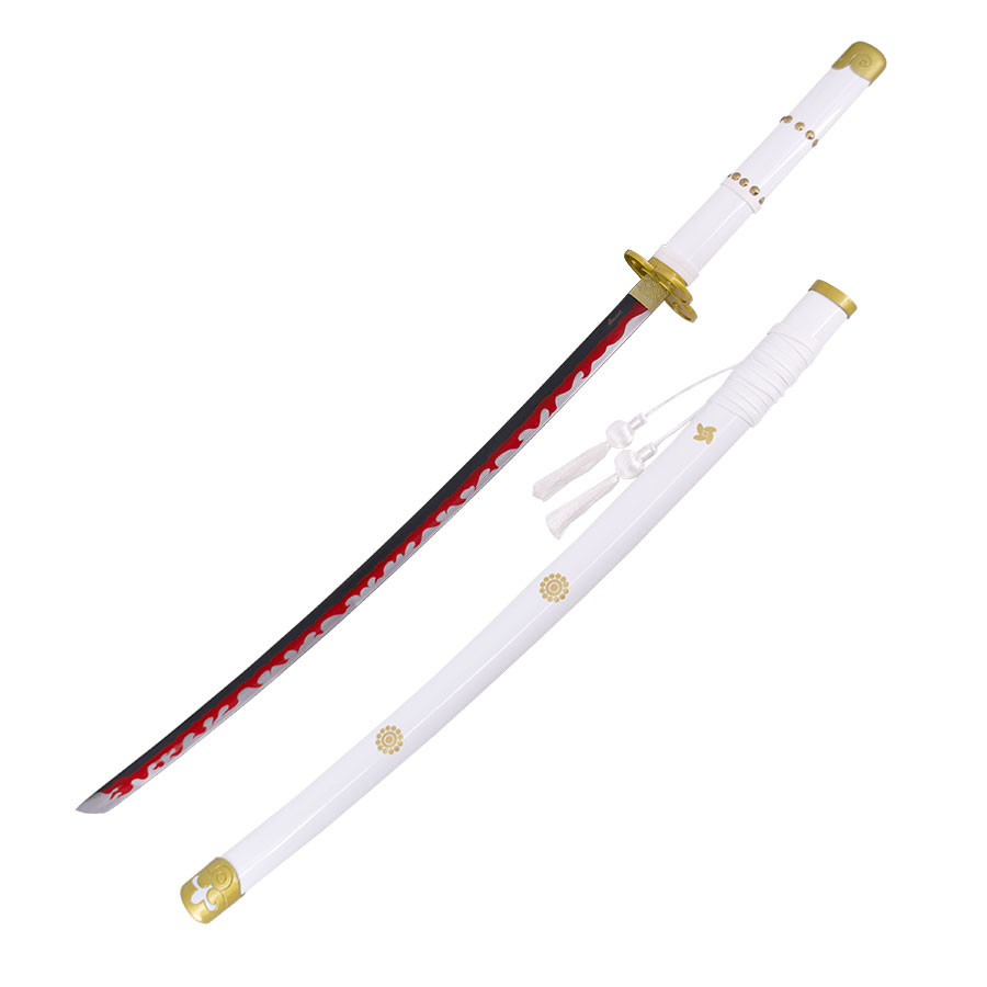 Katana decorativi Im Zoro di One Piece, grip bianco