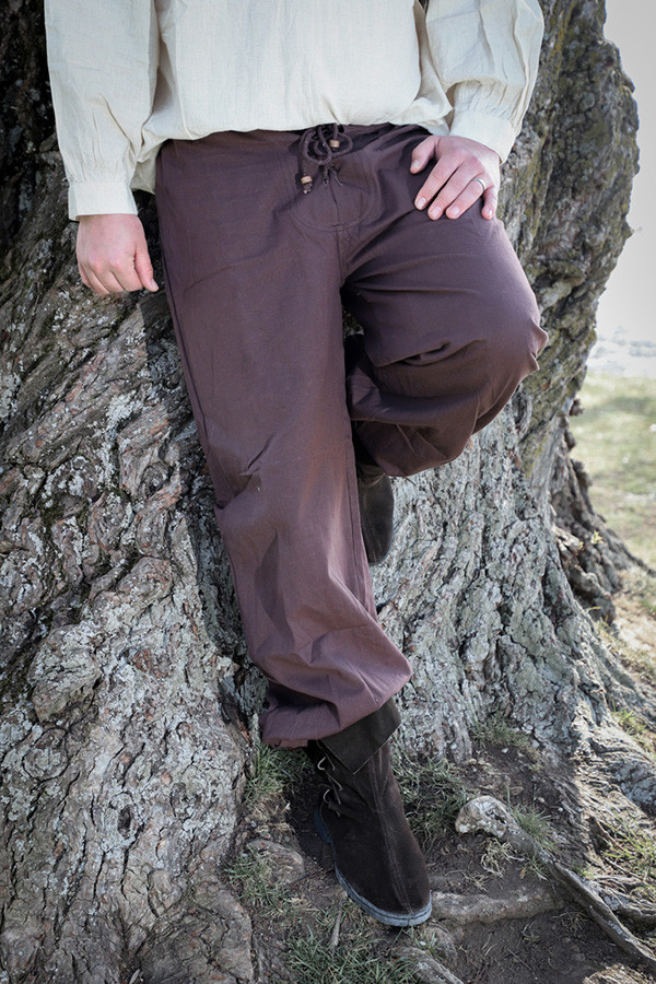 Pantaloni medievali Gerold, colore marrone