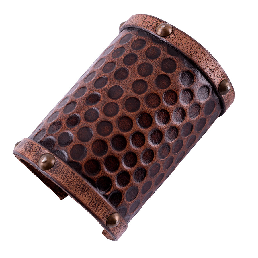 Bracciale in pelle per guerriero, 1 unità, 10x20 cm.