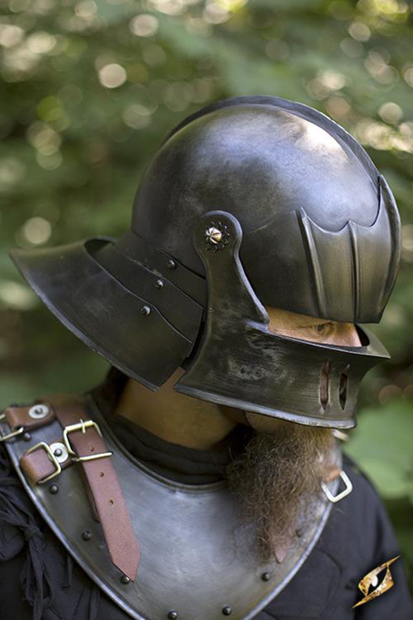 Casco Sallet con visiera, Epic Dark