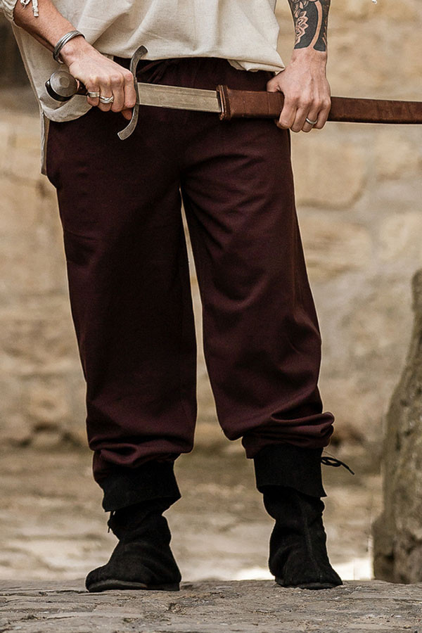 Pantaloni medievali Arvo, colore marrone
