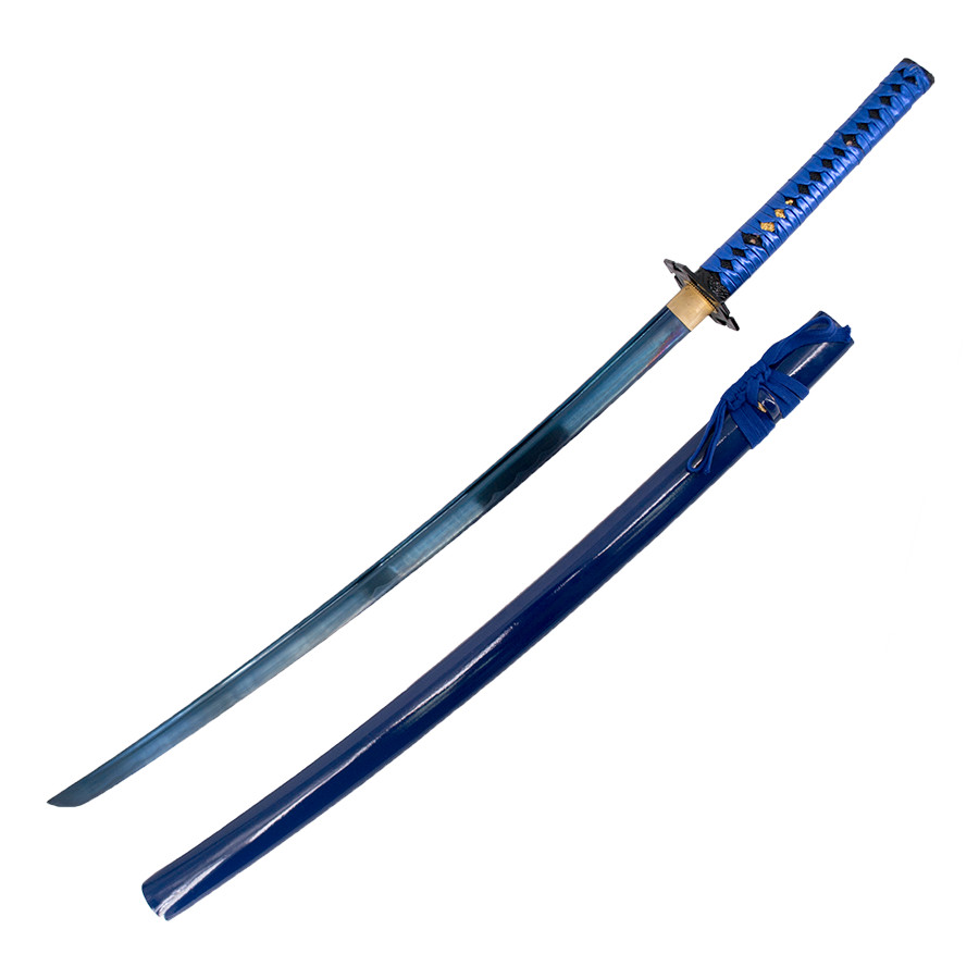 Katana blu pratica base con scatola