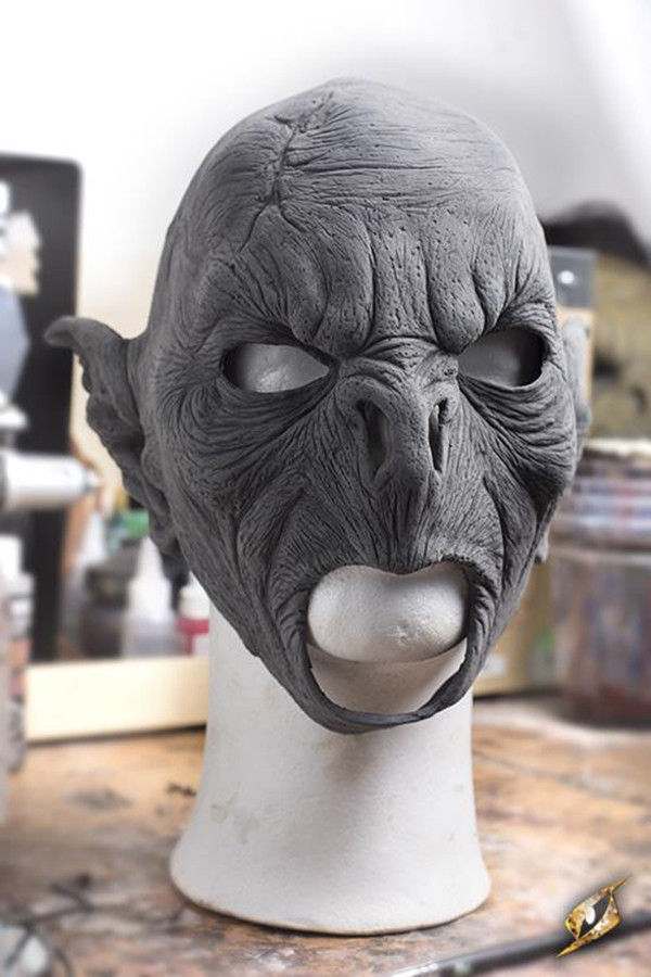 Maschera Orc Feral Fantasy, non verniciata