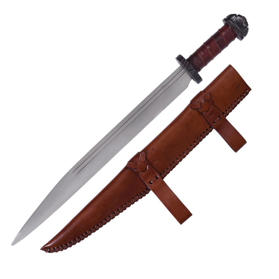 Lunga spada vichinga Seax con fodero