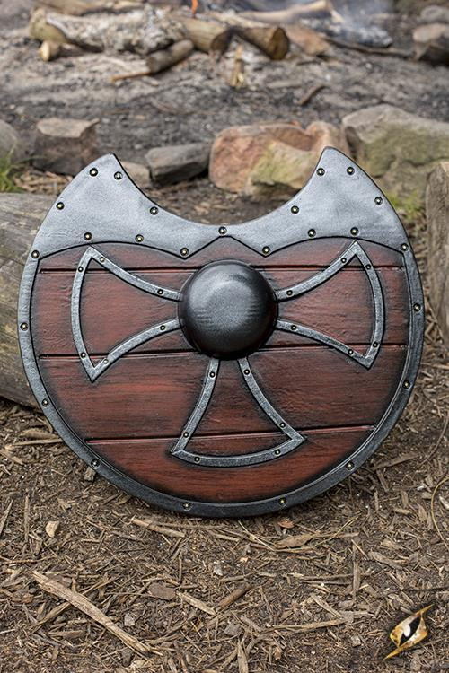 Scudo gobbo medievale per LARP, ø 55 cm.