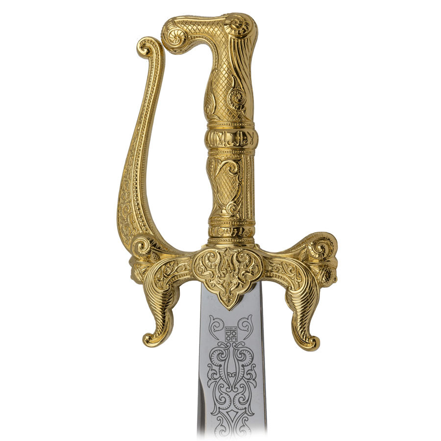Spada a sciabola d'oro, decorativa