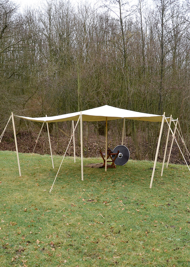 Tenda da sole medievale 2 x 4 metri, extra forte 450 gsm