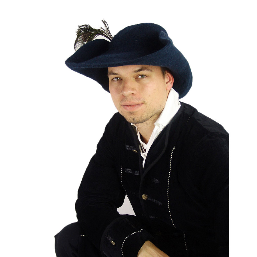 Cappello in feltro di lana nero modello Pieter