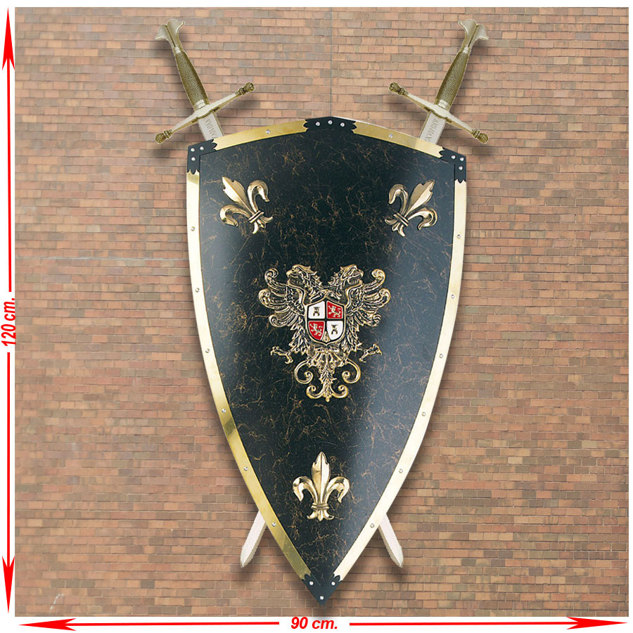 Panoplia Medievale 2 Spade + Scudo Carlo V