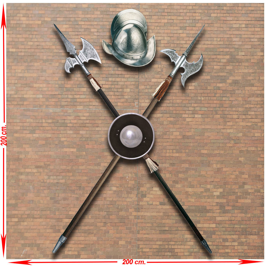 Panoplia di armi dei conquistatori spagnoli