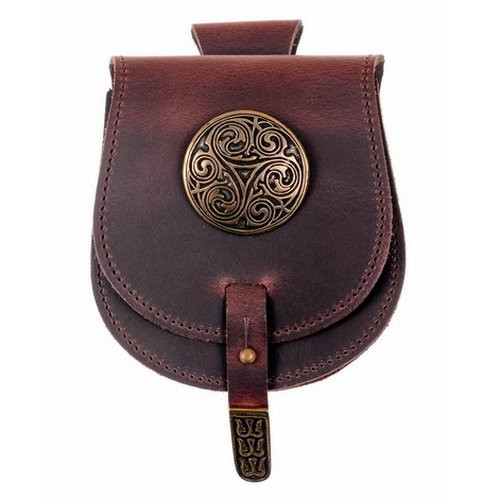 Marsupio celtico con Triskel (16x13 cm.)