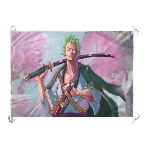 Banner-Bandiera Zoro anime One Piece (70x100 cm.)