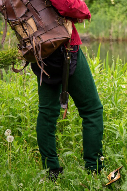 Leggings vintage in lana colore Hunter Green