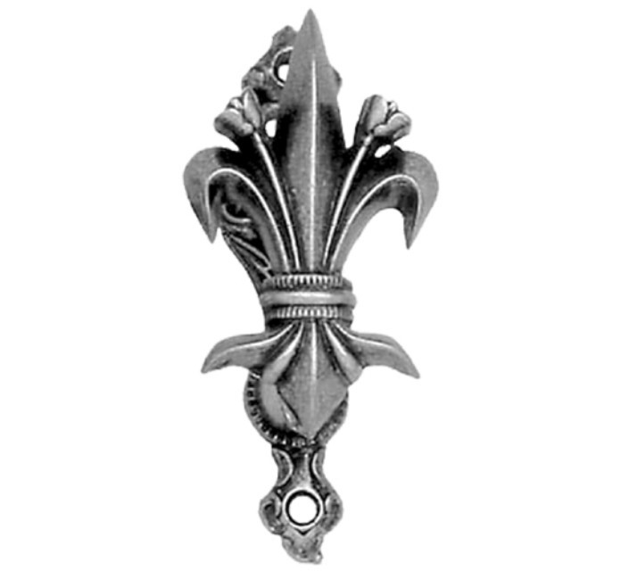 Staffa da parete fleur de lis argento