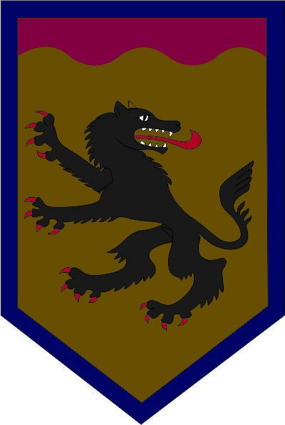 Stendardo medievale vari colori con drago rampante