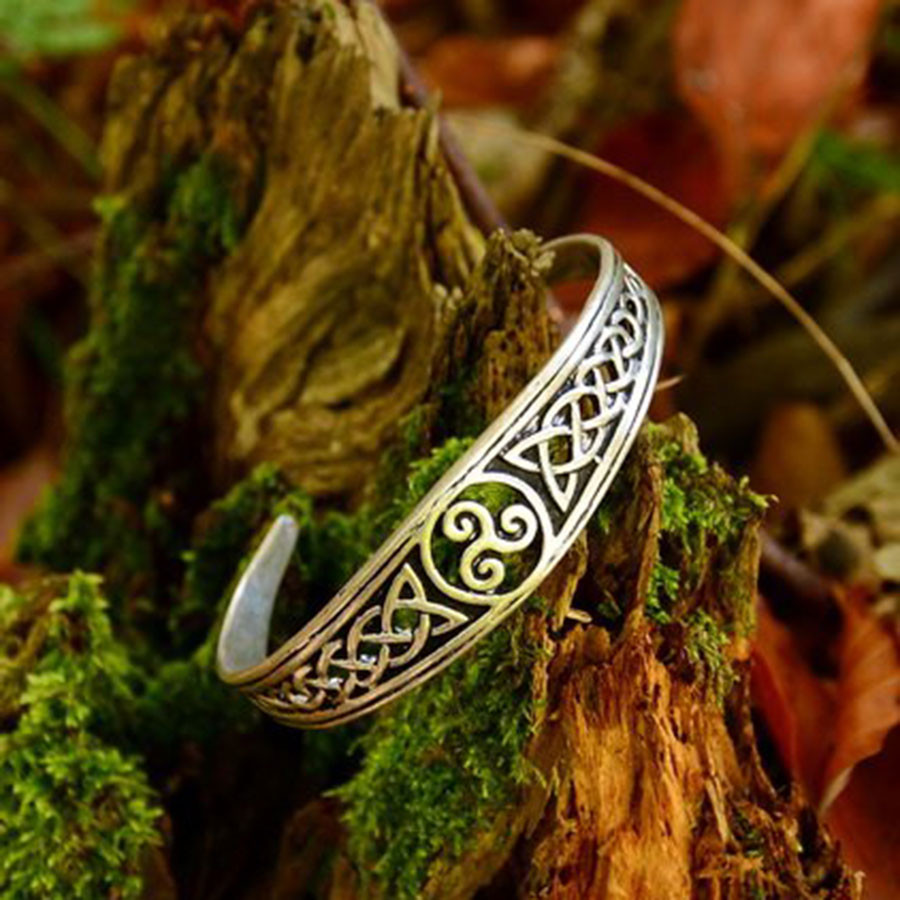 Bracciale celtico con nodo e Trisquel