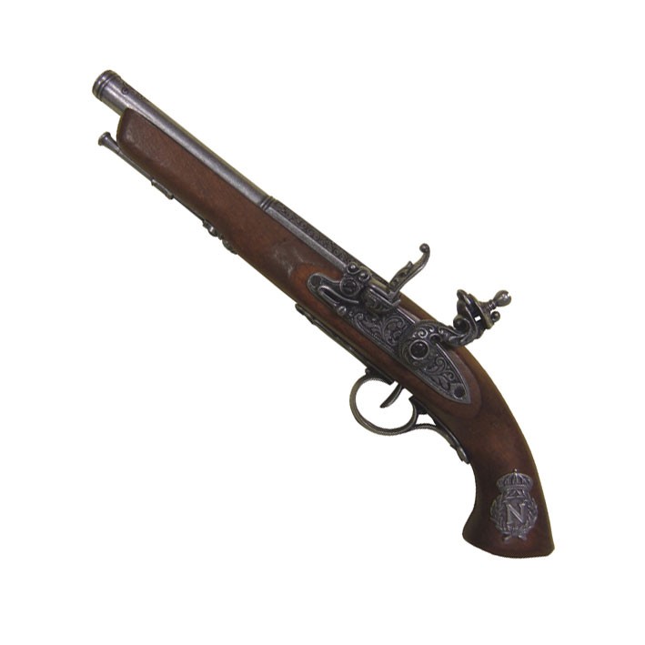Pistola a pietra focaia, Francia XIX secolo. (Mancino)