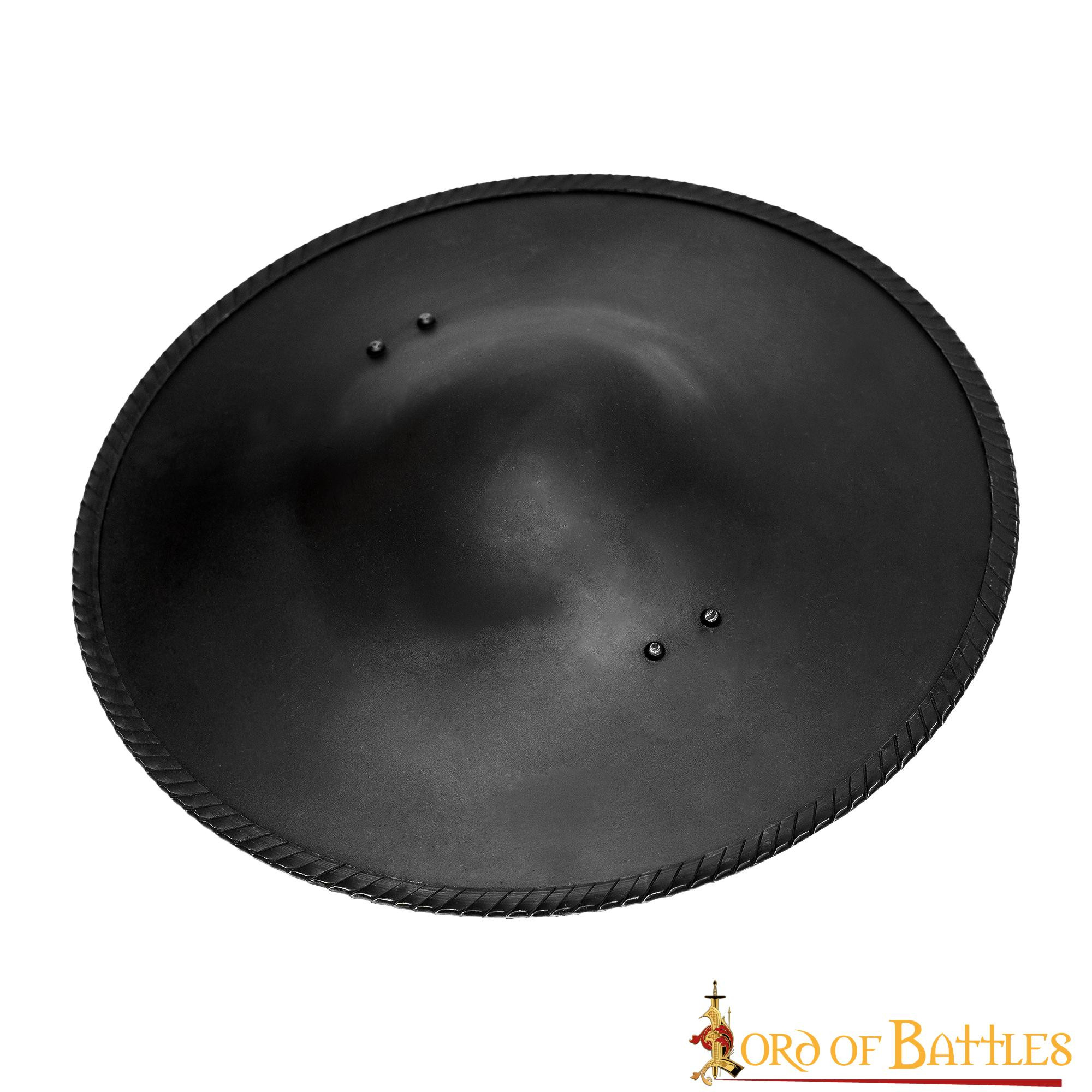 Scudo medievale funzionale rotondo per scherma storica