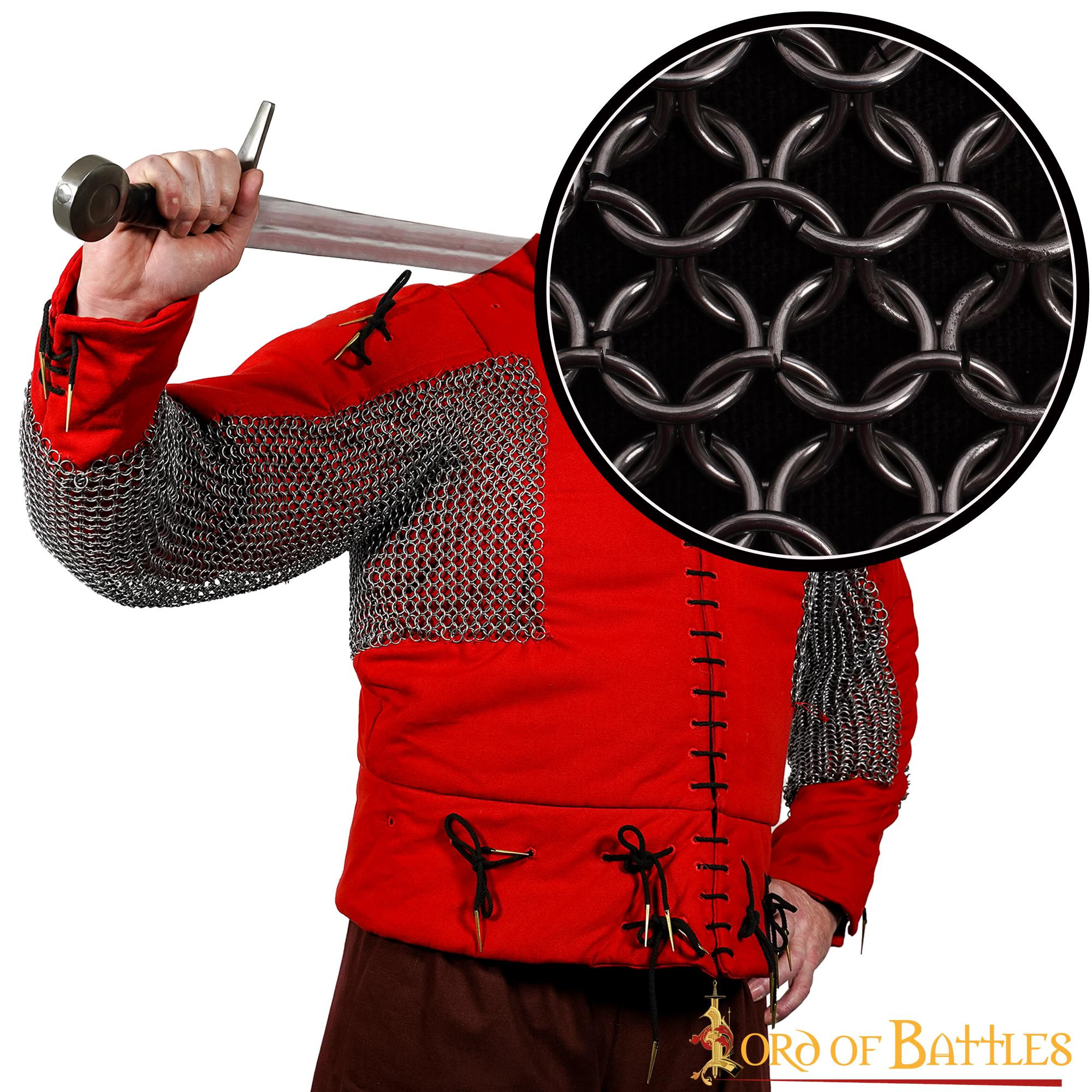 Anelli rotondi in cotta di maglia per tricipiti, gomito e avambraccio